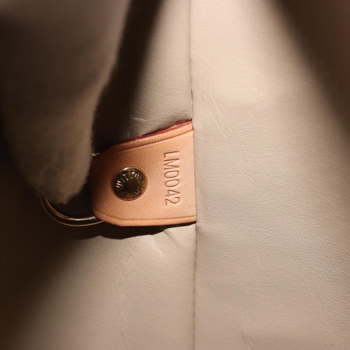 LOUIS VUITTON Monogram Vernis Houston Hand Bag Beige M91004 LV Auth ep15141
