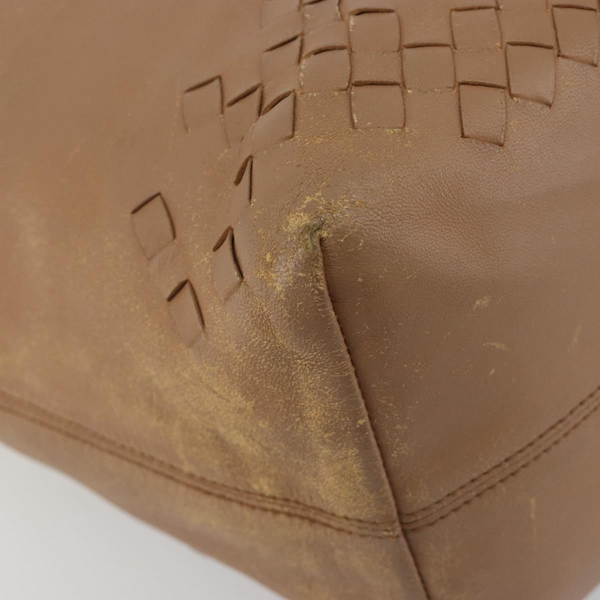 BOTTEGA VENETA INTRECCIATO Hand Bag Leather Outlet Beige 131673 Auth ep15142