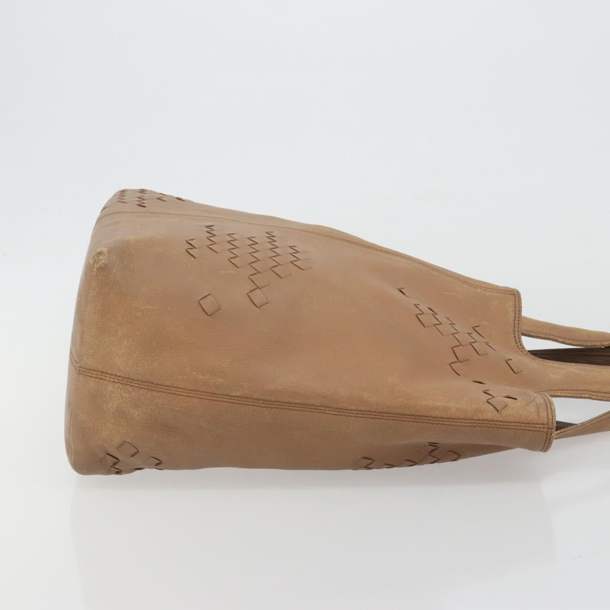 BOTTEGA VENETA INTRECCIATO Hand Bag Leather Outlet Beige 131673 Auth ep15142