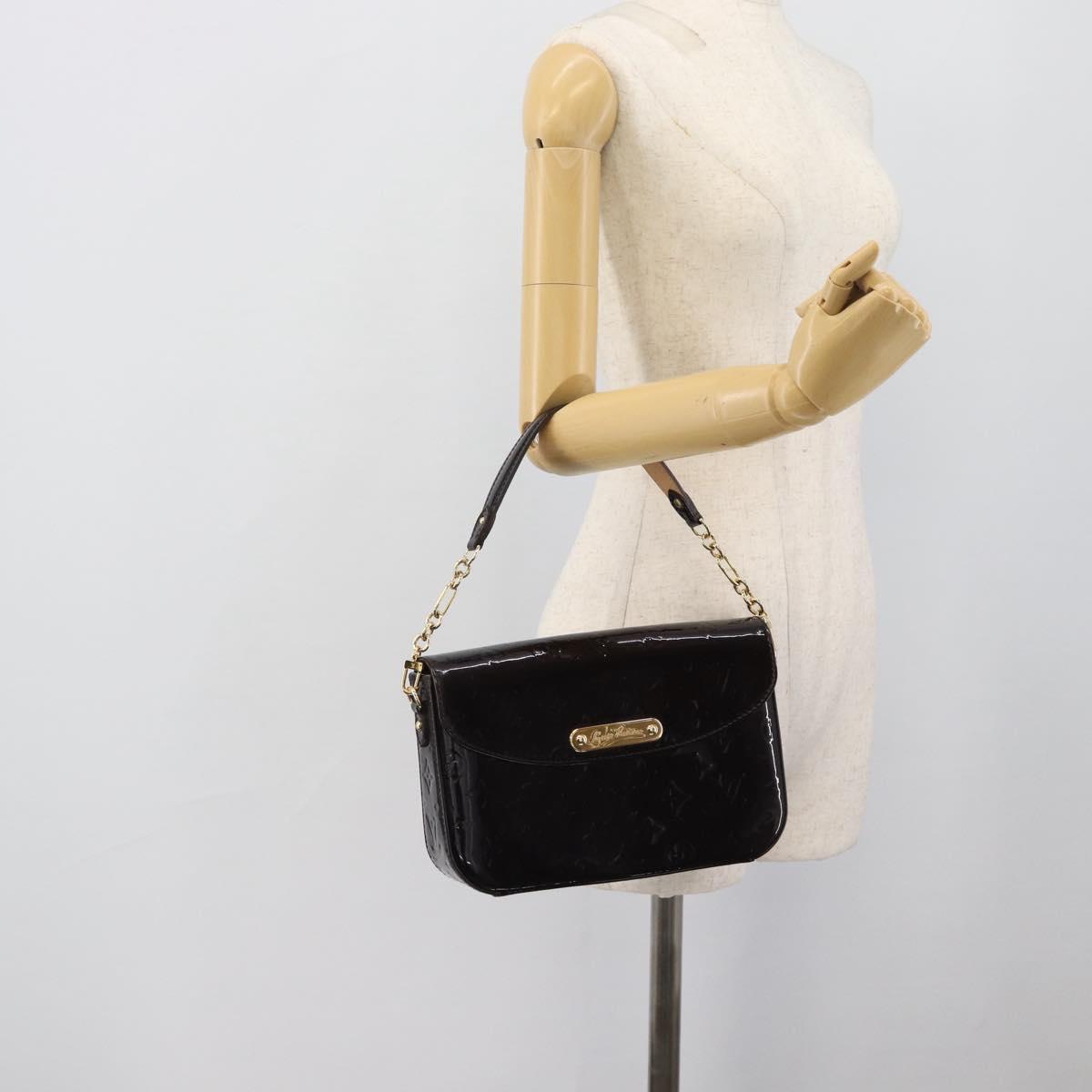 LOUIS VUITTON Monogram Vernis Rodeo Drive Bag Amarante M93598 LV Auth ep15145V