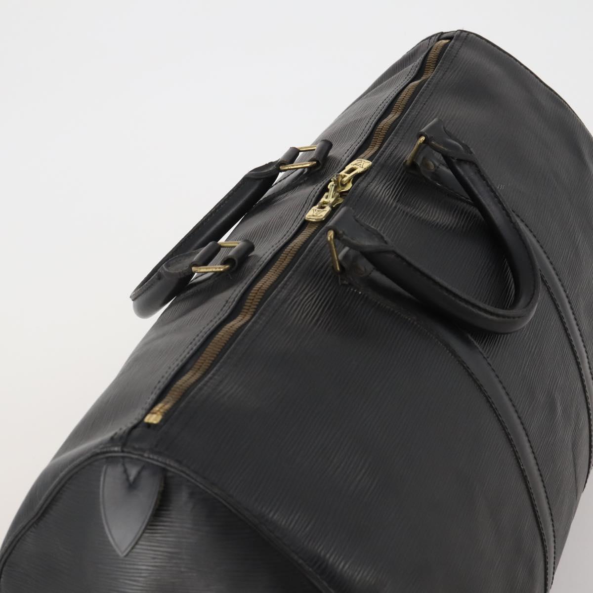 LOUIS VUITTON Epi Keepall 55 Boston Bag Noir M42952 LV Auth ep15146