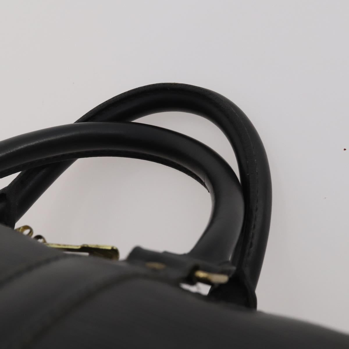 LOUIS VUITTON Epi Keepall 55 Boston Bag Noir M42952 LV Auth ep15146
