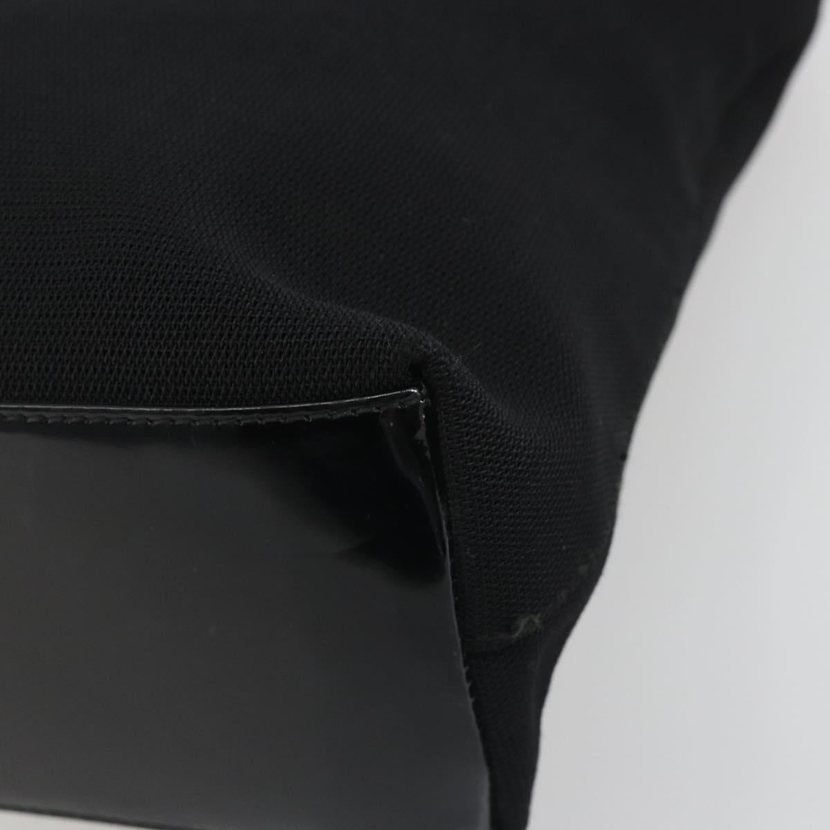 GUCCI Shoulder Bag Canvas Black Silver Auth ep15152