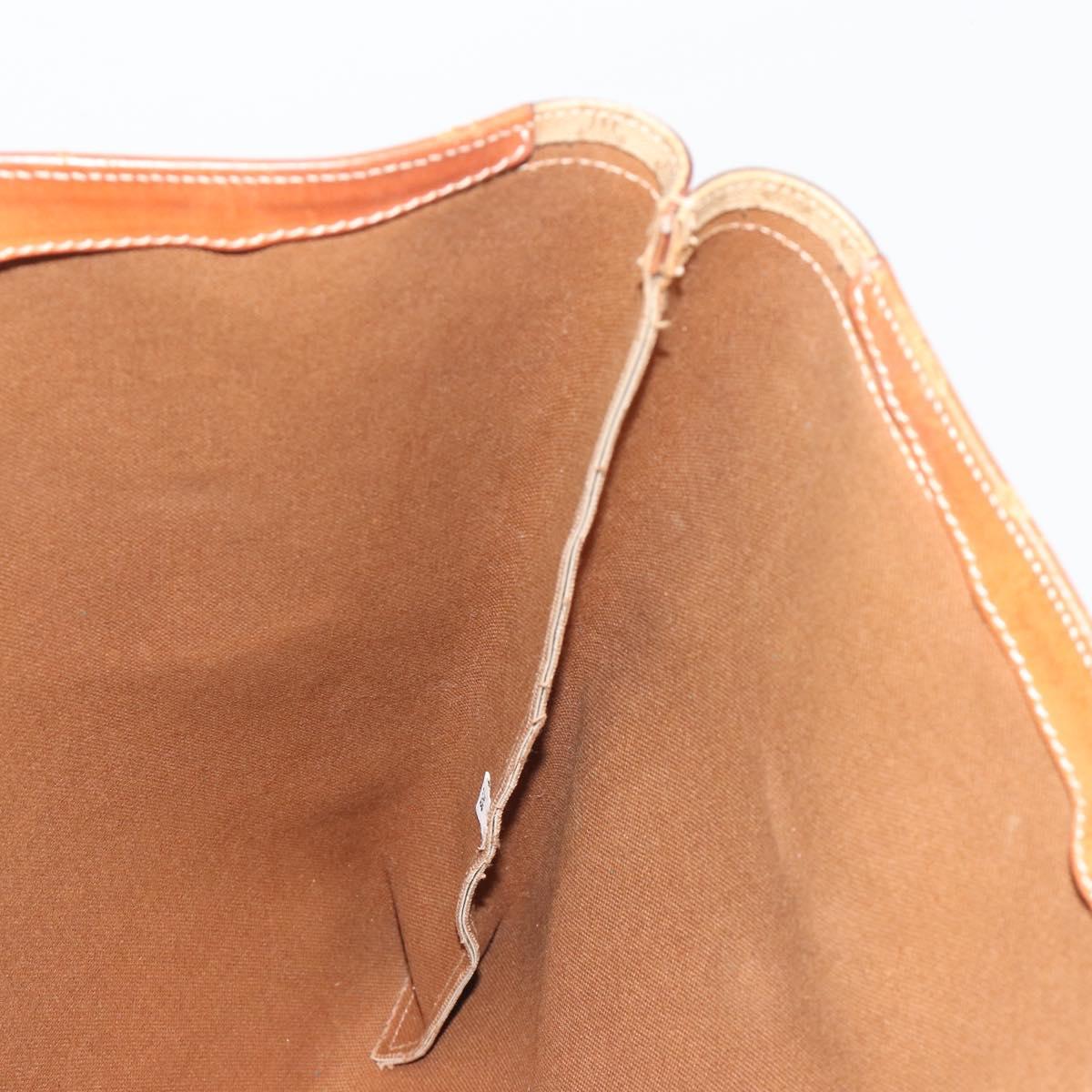 CELINE Macadam Tote Bag PVC Leather Beige Brown Auth ep15154
