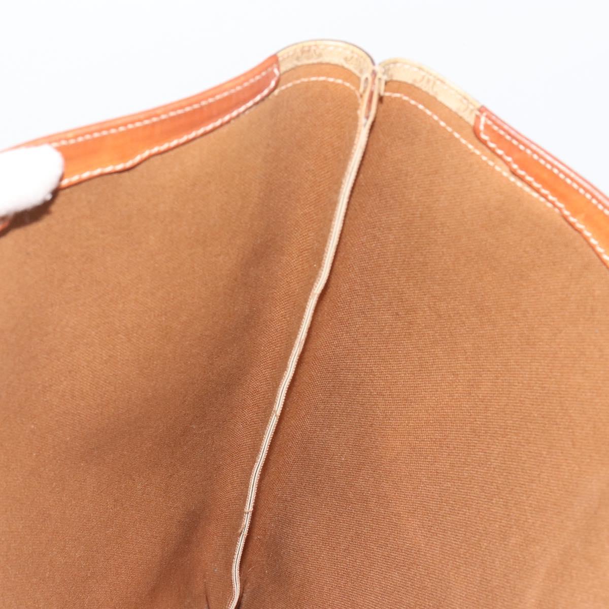 CELINE Macadam Tote Bag PVC Leather Beige Brown Auth ep15154