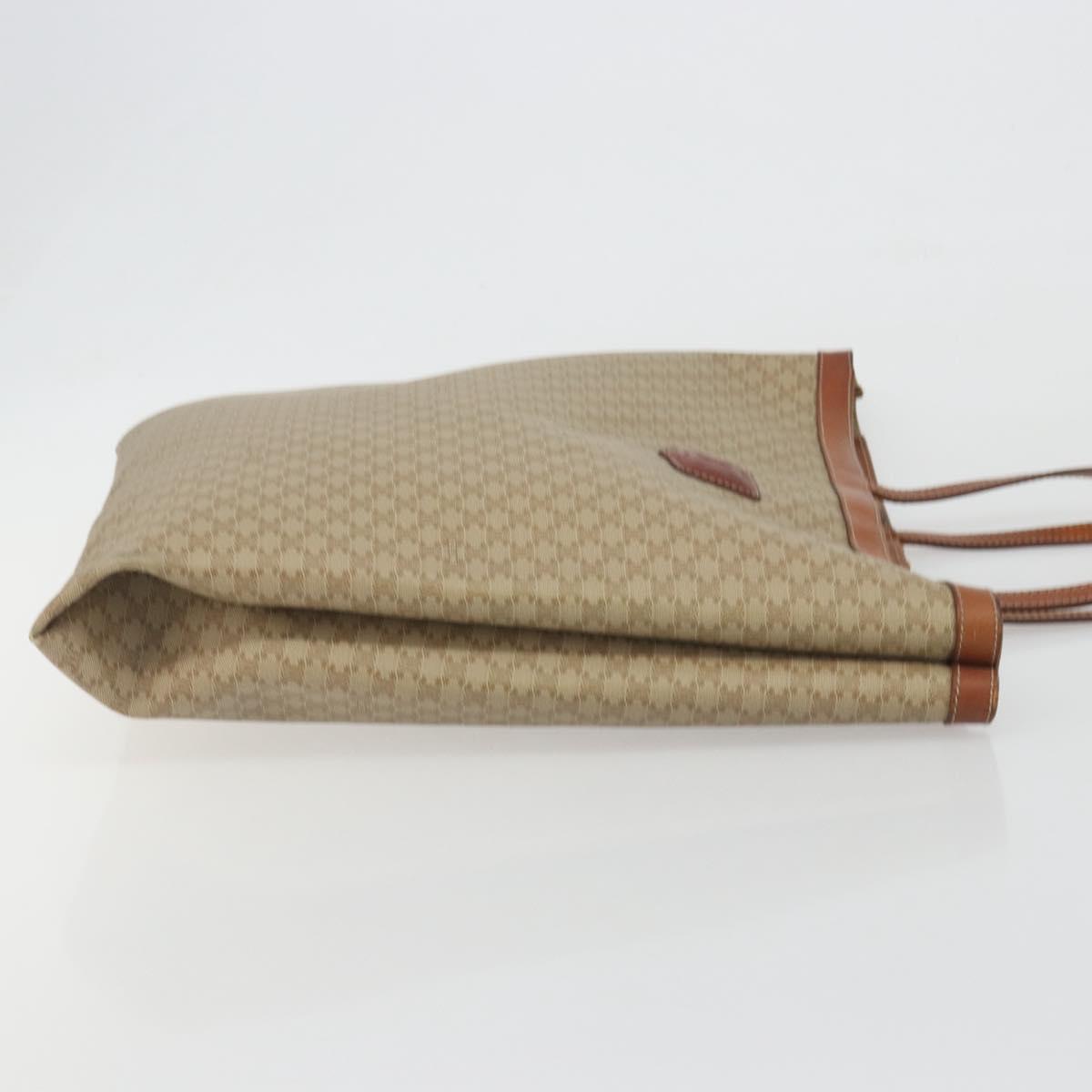 CELINE Macadam Tote Bag PVC Leather Beige Brown Auth ep15154