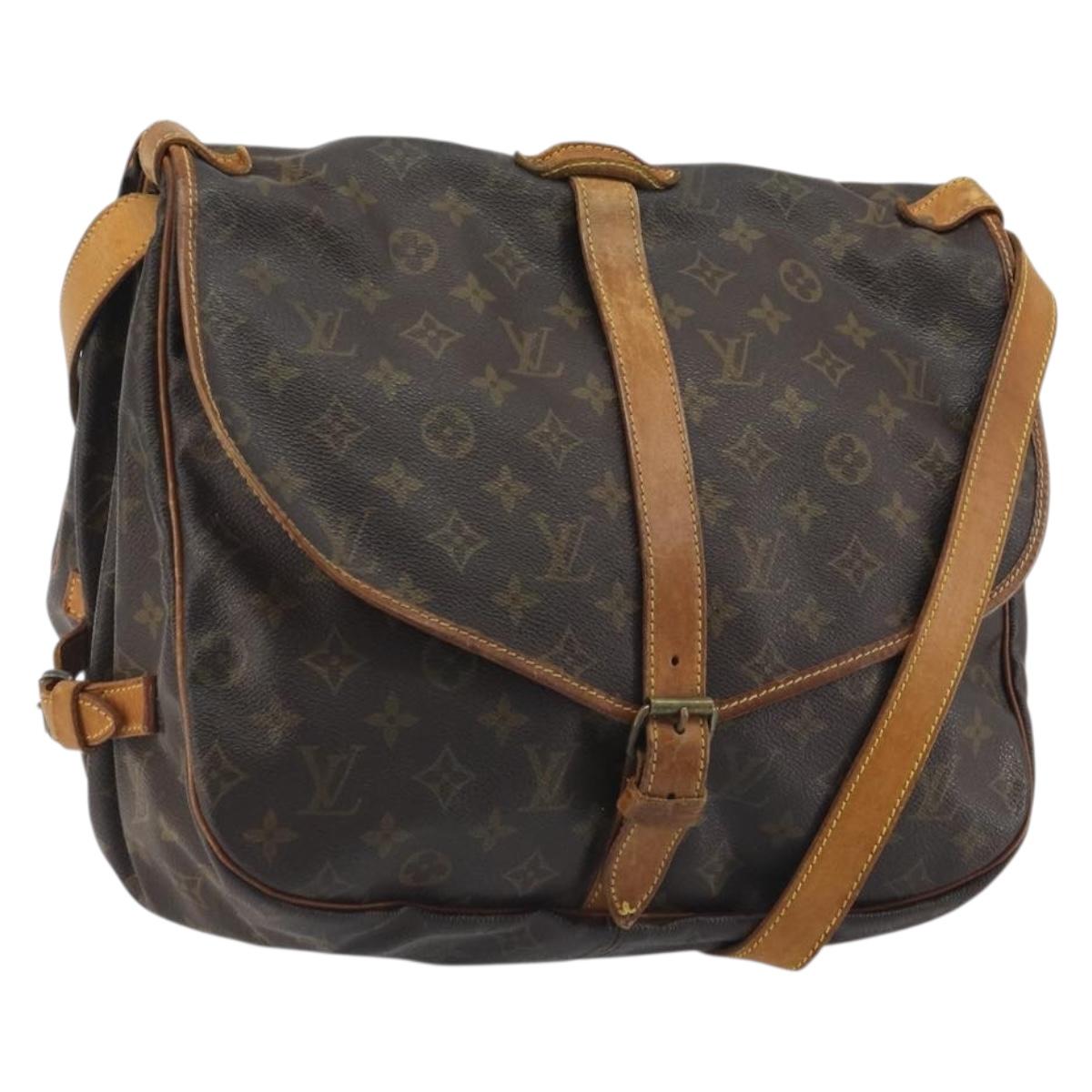 LOUIS VUITTON Monogram Saumur 35 Shoulder Bag M42254 LV Auth ep15155