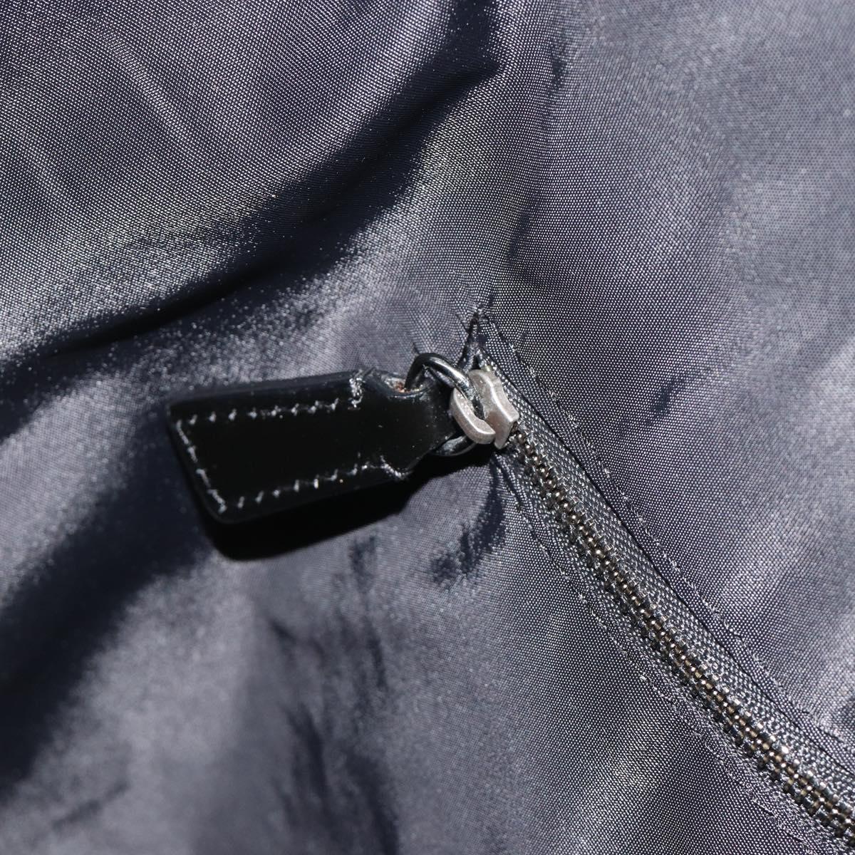 BURBERRY Nova Check Tote Bag Nylon Black Silver Auth ep15157