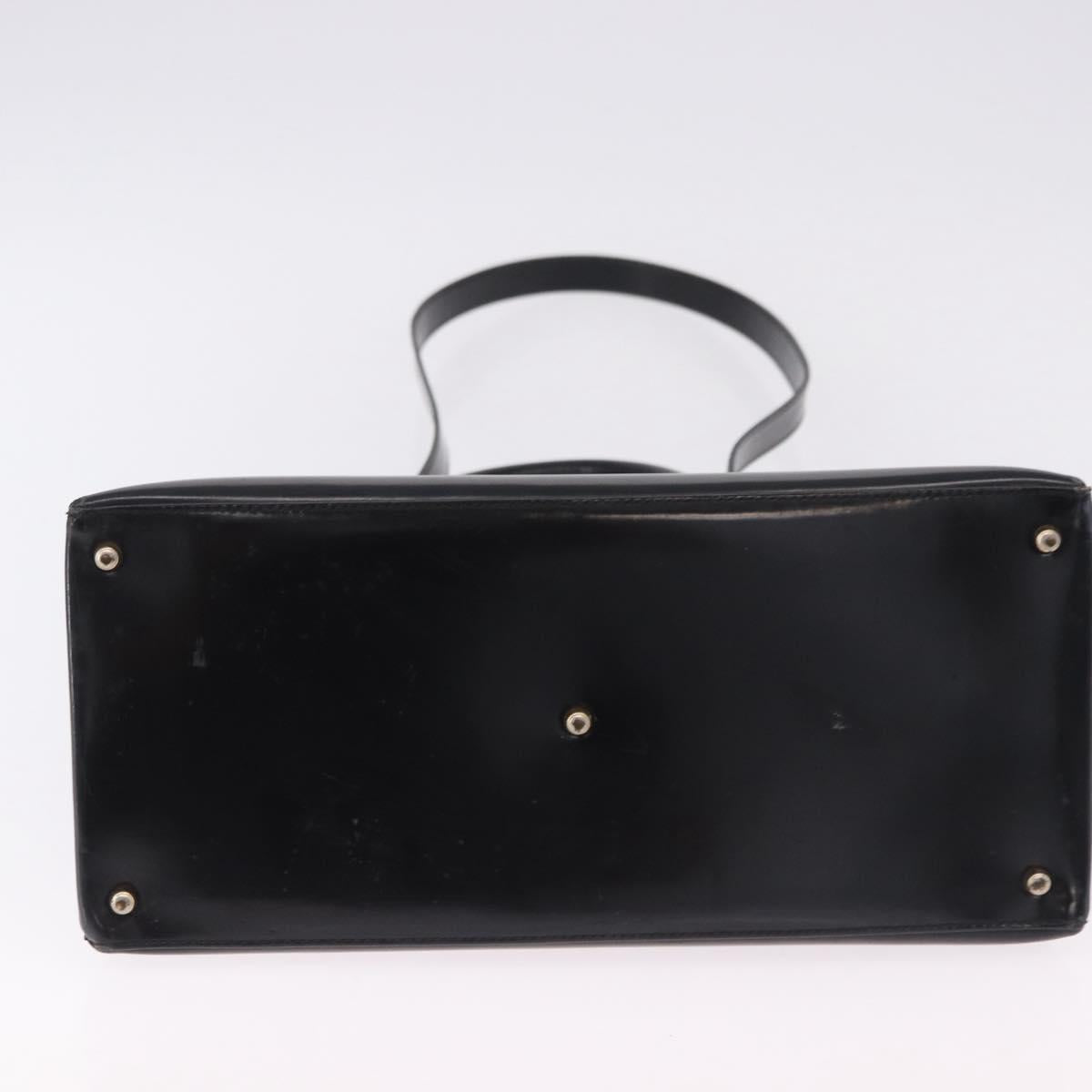 GUCCI Hand Bag Patent 2way Black Gold Tone 000 2404 0503 Auth ep15163
