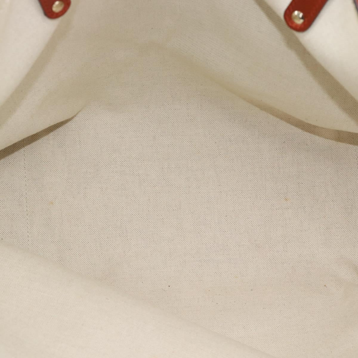 GUCCI GG Canvas Tote Bag Beige Red 247209 Auth ep15164