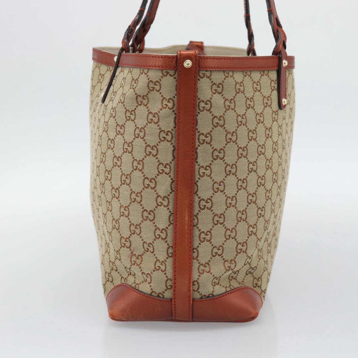 GUCCI GG Canvas Tote Bag Beige Red 247209 Auth ep15164