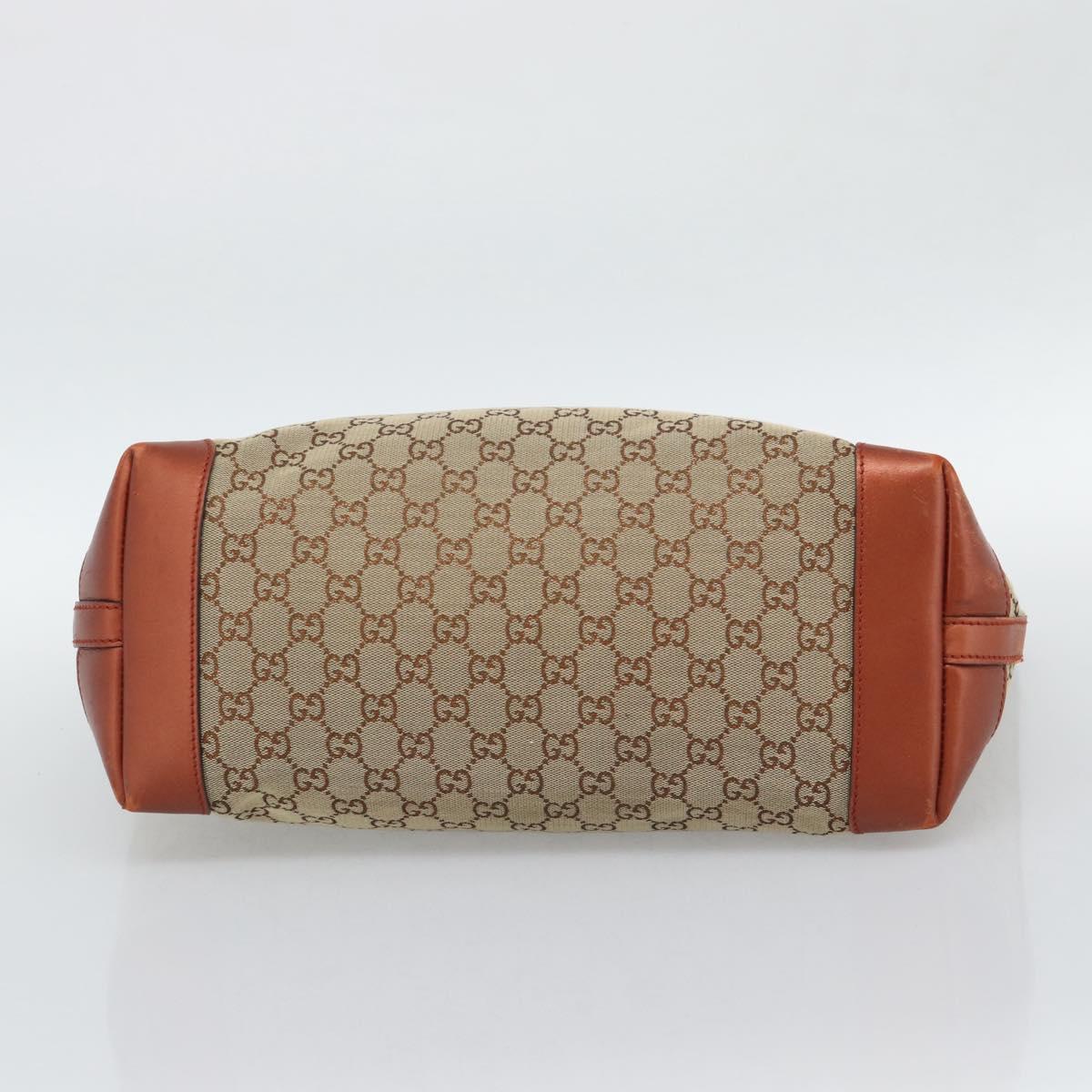 GUCCI GG Canvas Tote Bag Beige Red 247209 Auth ep15164