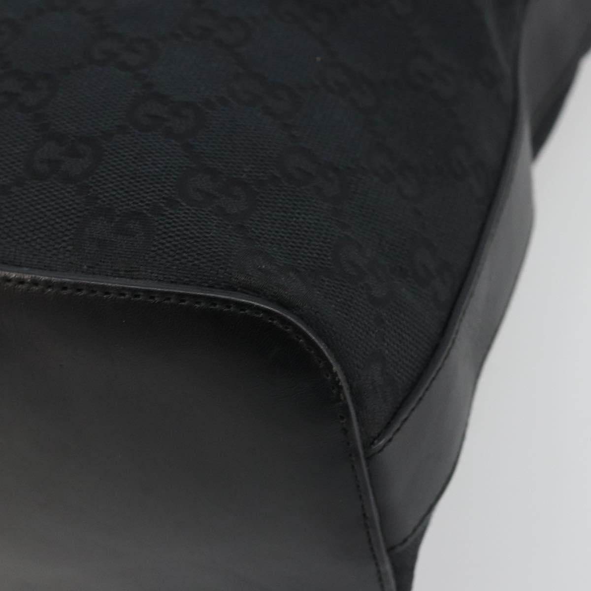 GUCCI GG Canvas Shoulder Bag Black Silver 001 3814 Auth ep15165A