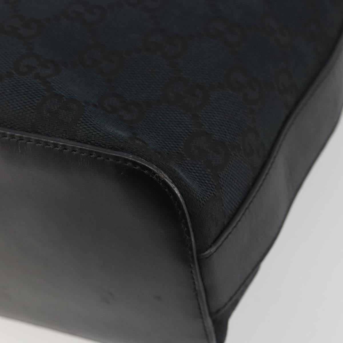 GUCCI GG Canvas Shoulder Bag Black Silver 001 3814 Auth ep15165A