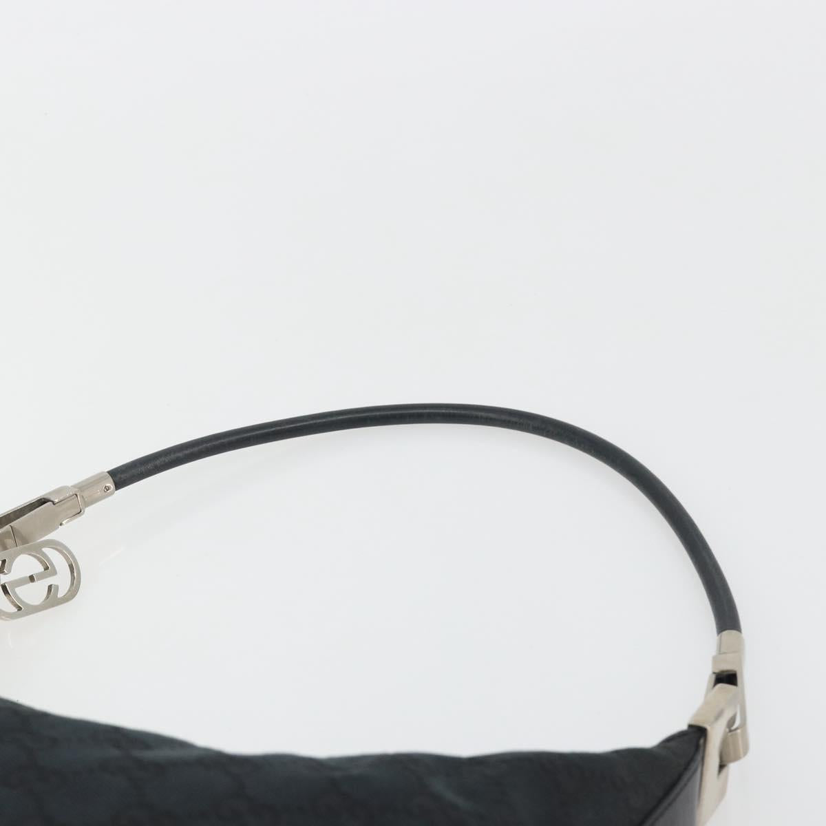 GUCCI GG Canvas Shoulder Bag Black Silver 001 3814 Auth ep15165A