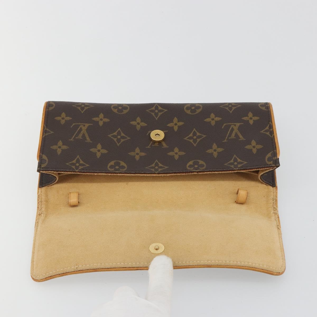 LOUIS VUITTON Monogram Pochette Twin GM Shoulder Bag M51852 LV Auth ep15180