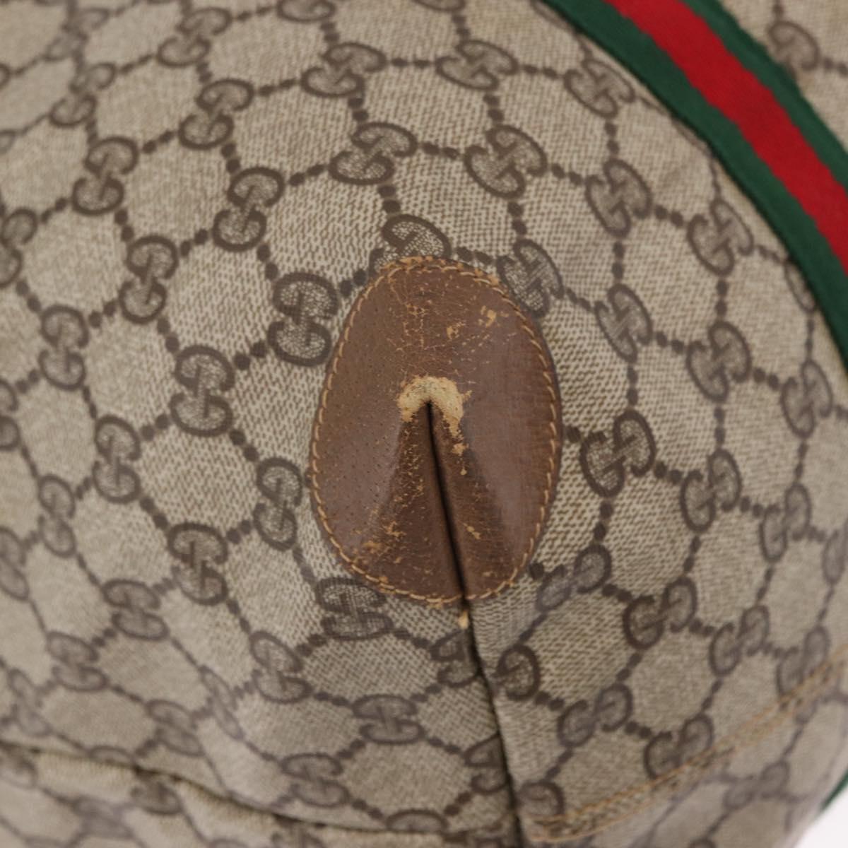 GUCCI GG Supreme Tote Bag PVC Leather Beige 89 19 012 Auth ep15184