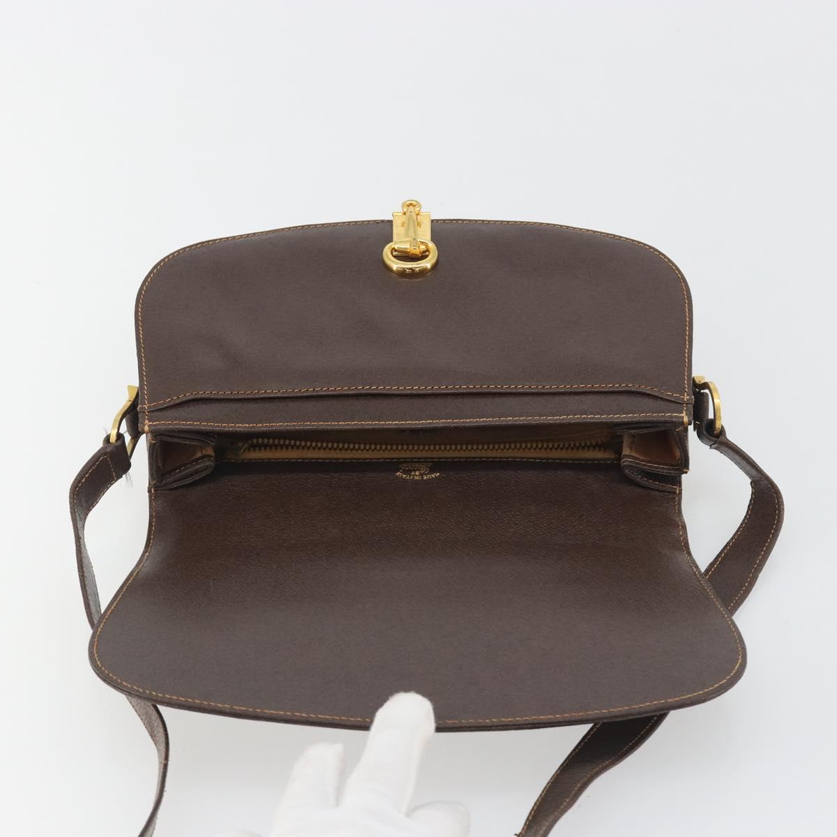 GUCCI GG Supreme Shoulder Bag PVC Leather Beige Gold Tone Auth ep15186