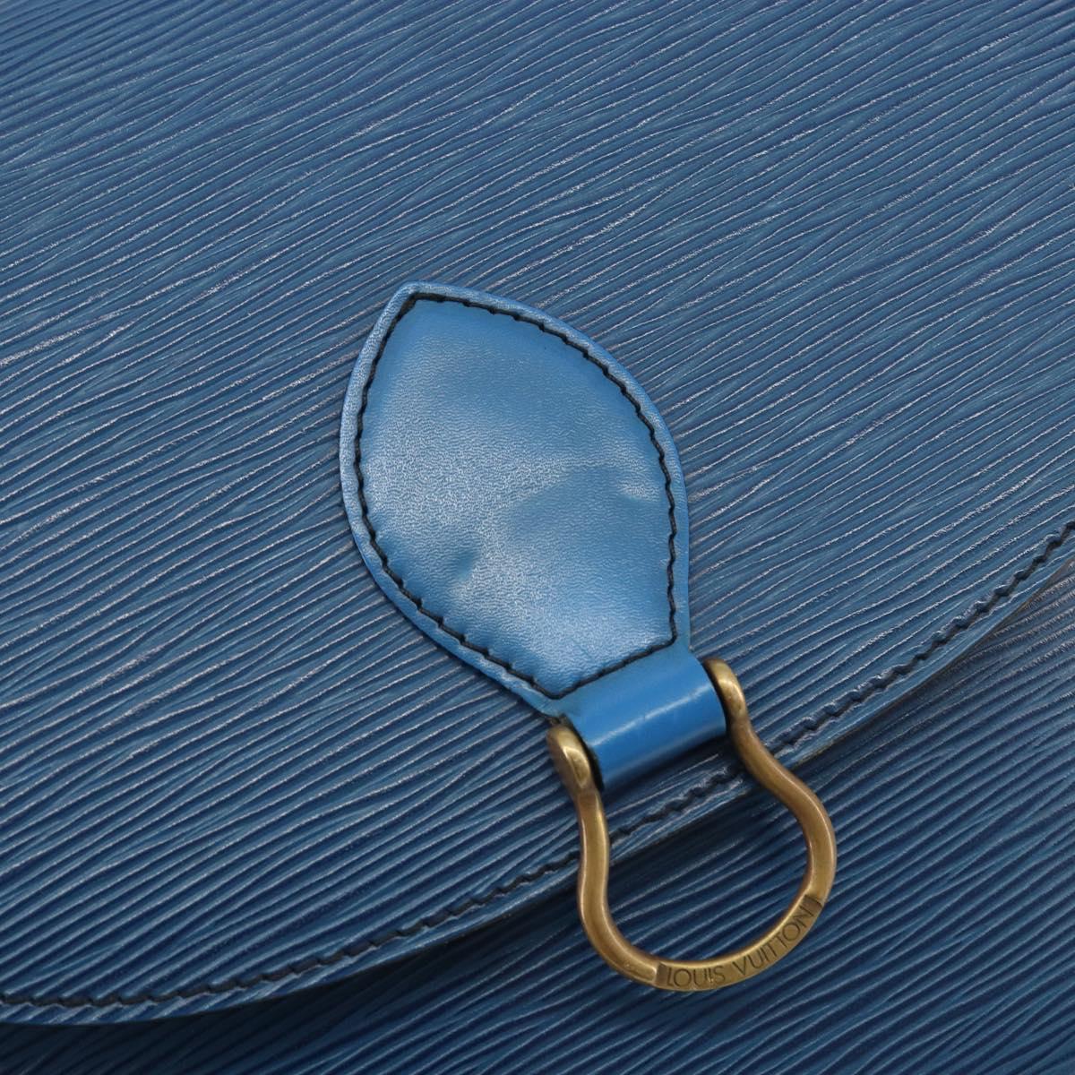 LOUIS VUITTON Epi Saint Cloud GM Shoulder Bag Blue M52195 LV Auth ep15188