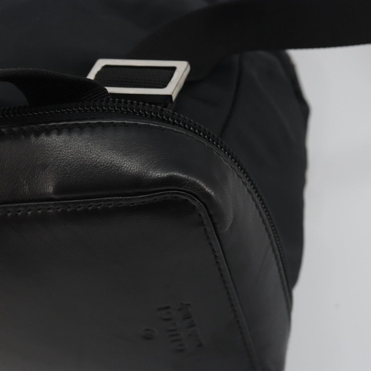 GUCCI Hand Bag Leather Black Silver 019 0341 Auth ep15190