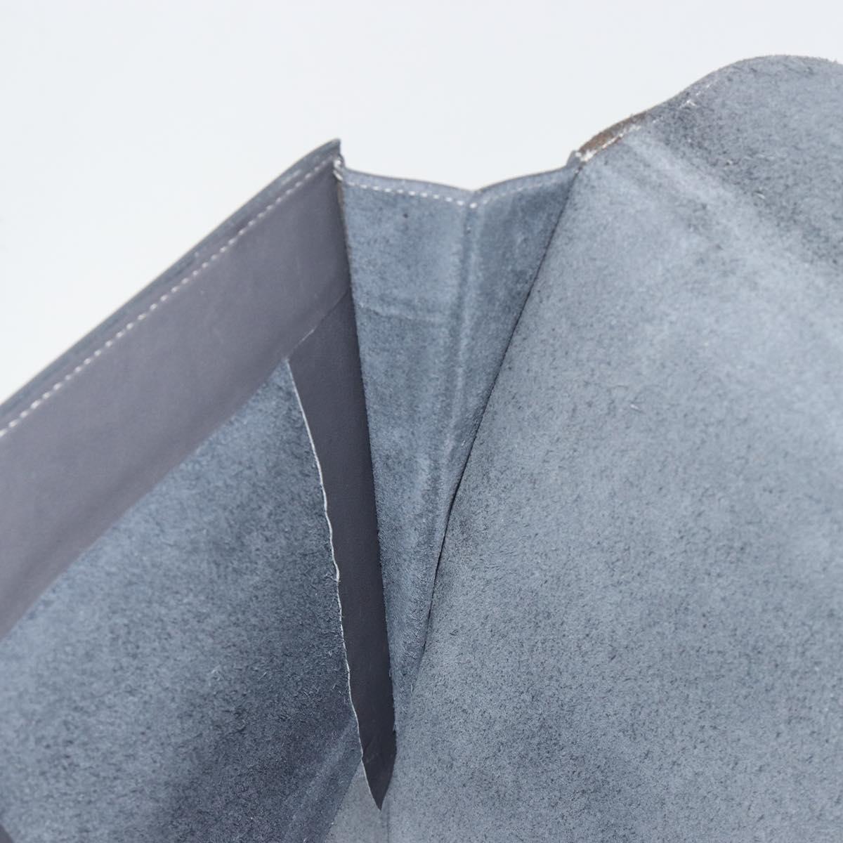LOEWE Clutch Bag Leather Gray Auth ep15192