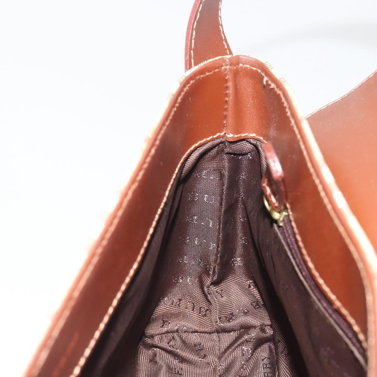 BURBERRY Nova Check Shoulder Bag PVC Leather Beige Gold Tone Auth ep15196A
