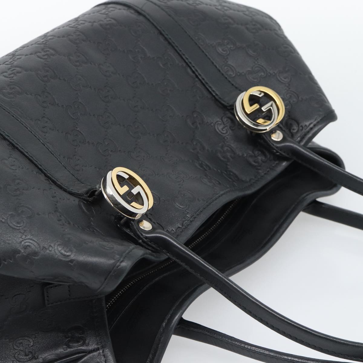 GUCCI GuccissimaGG Tote Bag Leather Black Gold 232957 Auth ep15205V