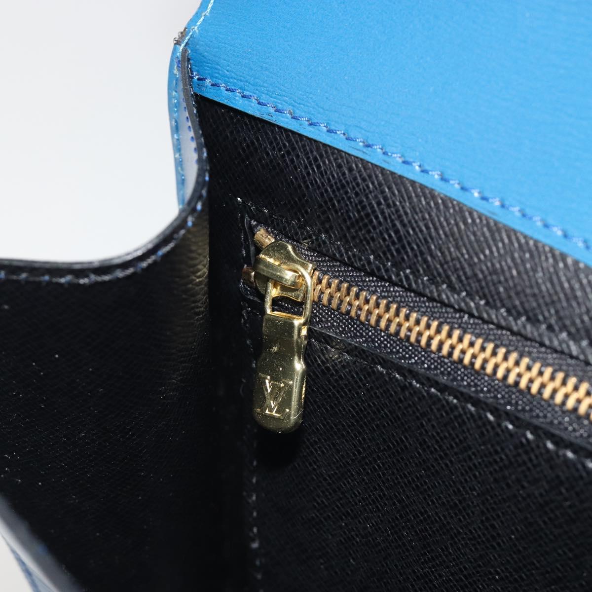 LOUIS VUITTON Epi Art Deco Clutch Bag Blue M52635 LV Auth ep15208