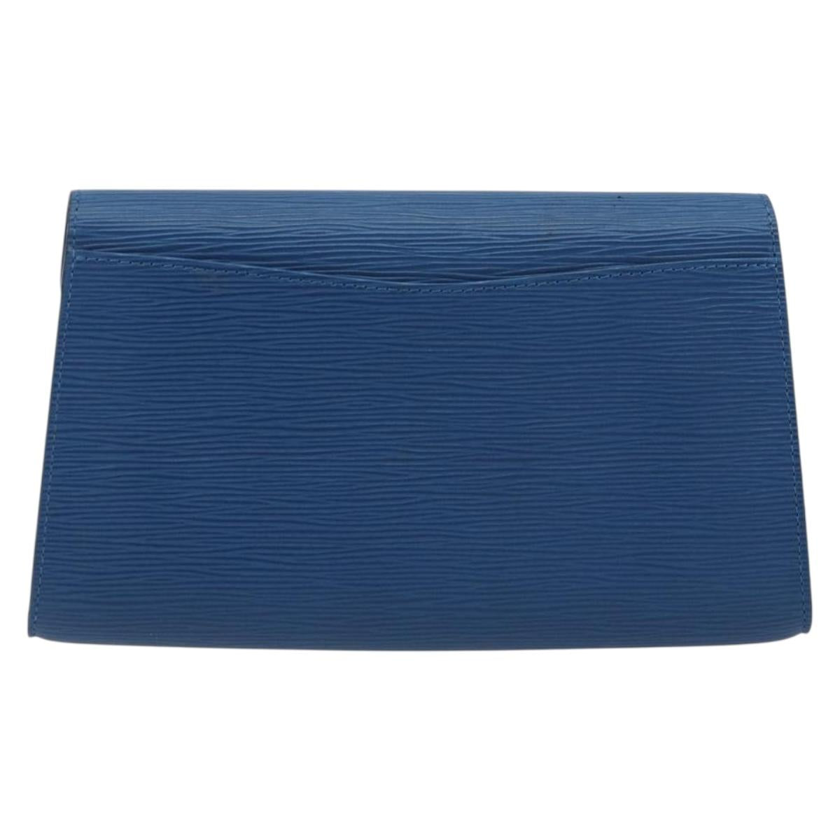 LOUIS VUITTON Epi Art Deco Clutch Bag Blue M52635 LV Auth ep15208