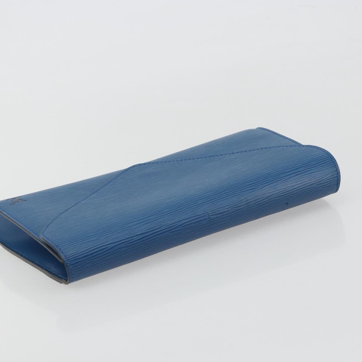 LOUIS VUITTON Epi Art Deco Clutch Bag Blue M52635 LV Auth ep15208