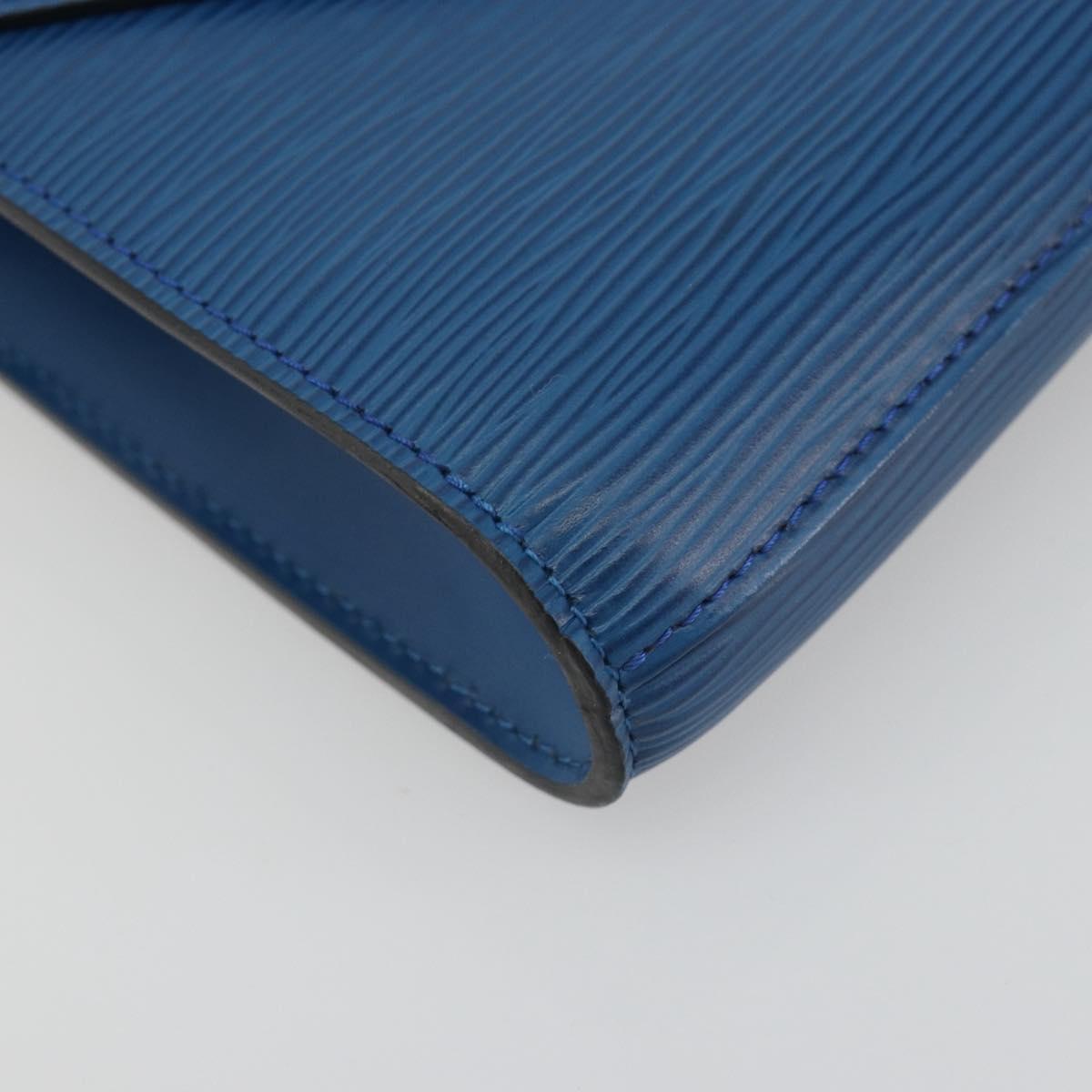 LOUIS VUITTON Epi Art Deco Clutch Bag Blue M52635 LV Auth ep15208