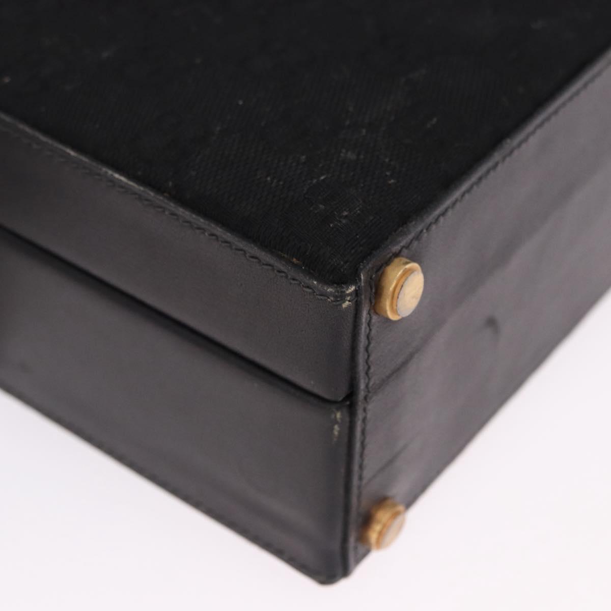 GUCCI GG Canvas Trunk Black Gold Tone Auth ep15209