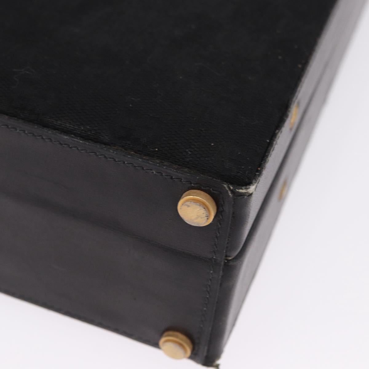 GUCCI GG Canvas Trunk Black Gold Tone Auth ep15209