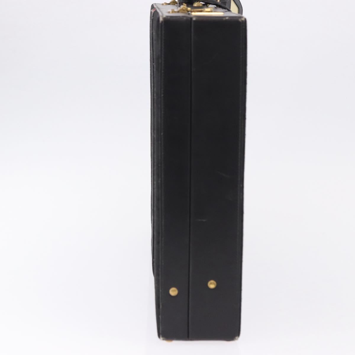 GUCCI GG Canvas Trunk Black Gold Tone Auth ep15209