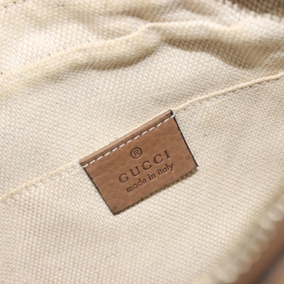 GUCCI Soho Shoulder Bag Leather Beige Gold Tone 308364 Auth ep15215