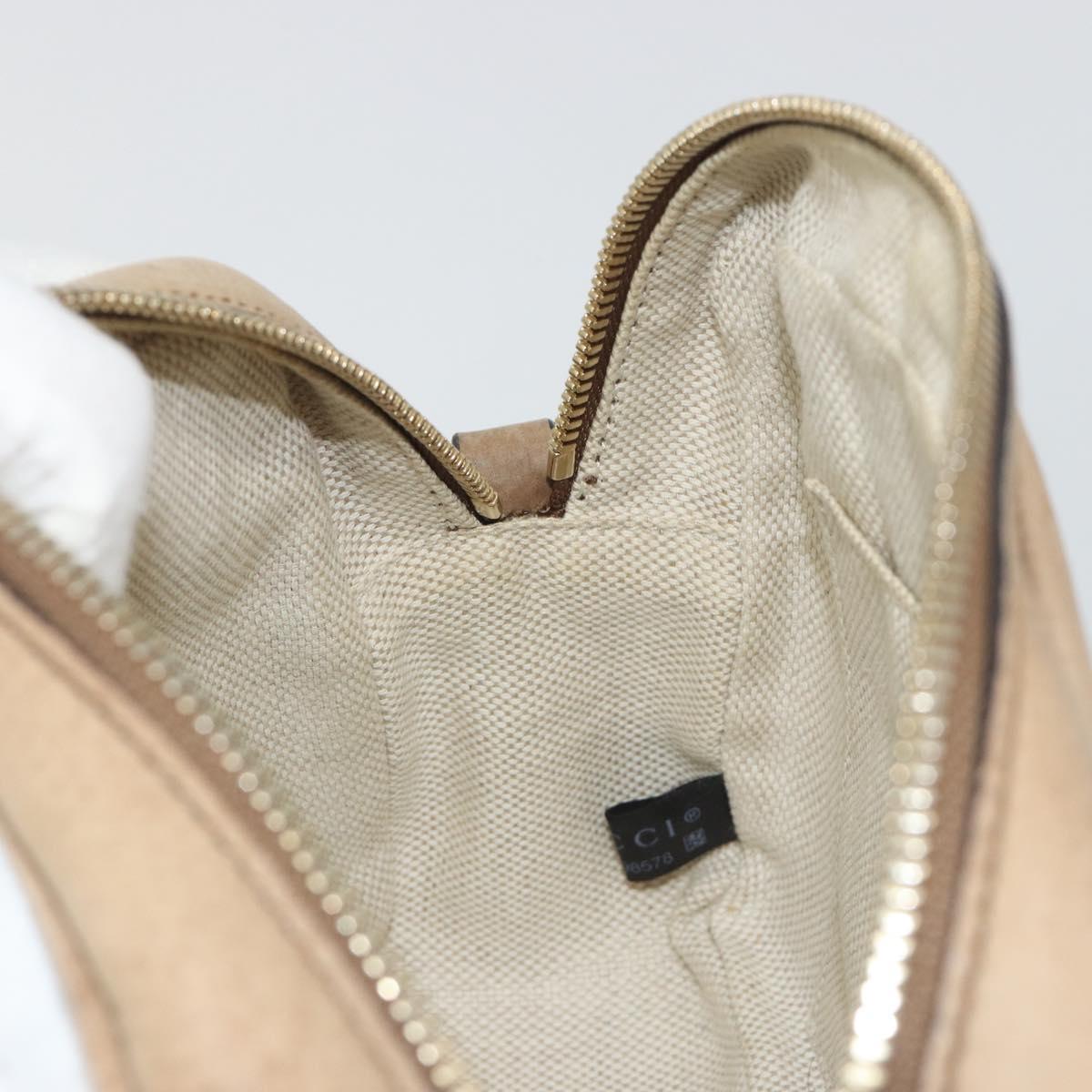 GUCCI Soho Shoulder Bag Leather Beige Gold Tone 308364 Auth ep15215