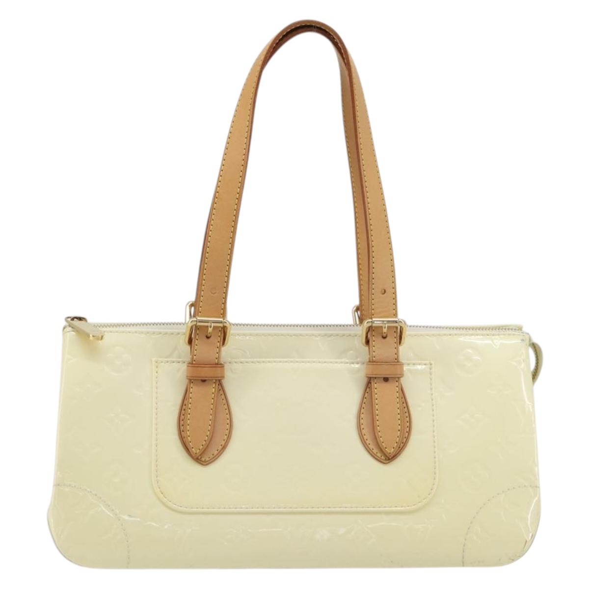 LOUIS VUITTON Monogram Vernis Rosewood Avenue Hand Bag Perle M93508 Auth ep15223