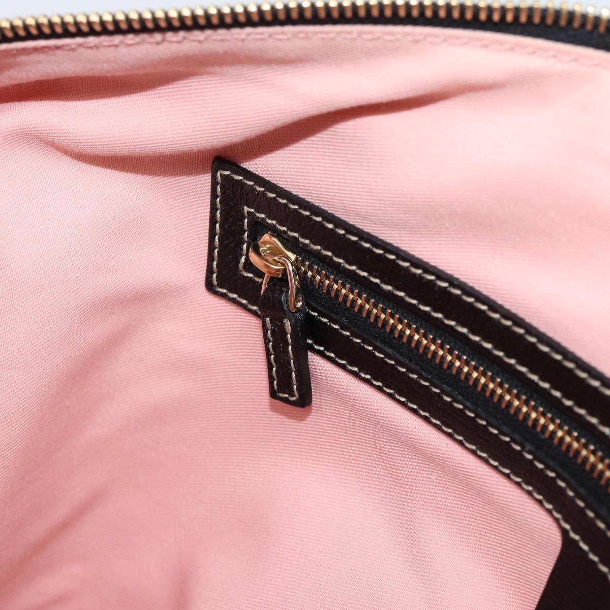 GUCCI Hand Bag Satin Black Gold Tone 154180 Auth ep15224V