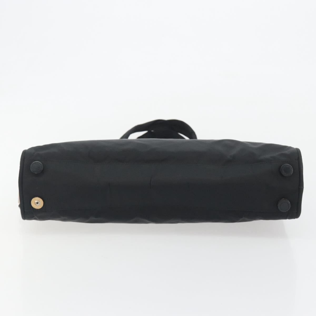 PRADA Hand Bag Nylon Black Silver Auth ep15229