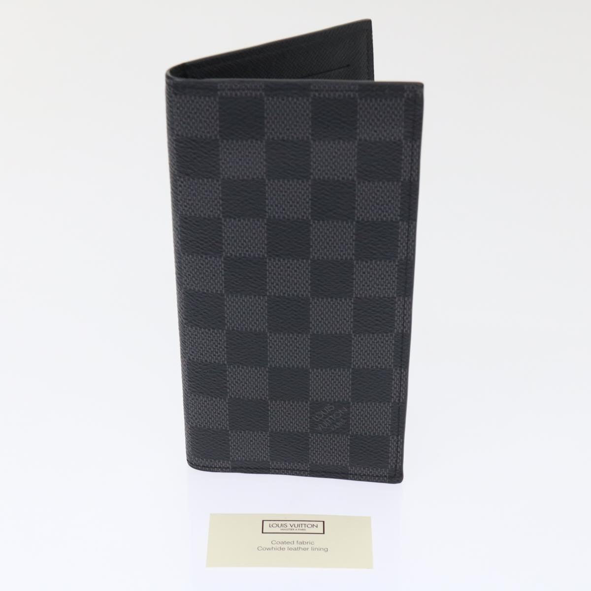 LOUIS VUITTON Damier Graphite Portefeuille Alexander NM N64414 LV Auth ep1523