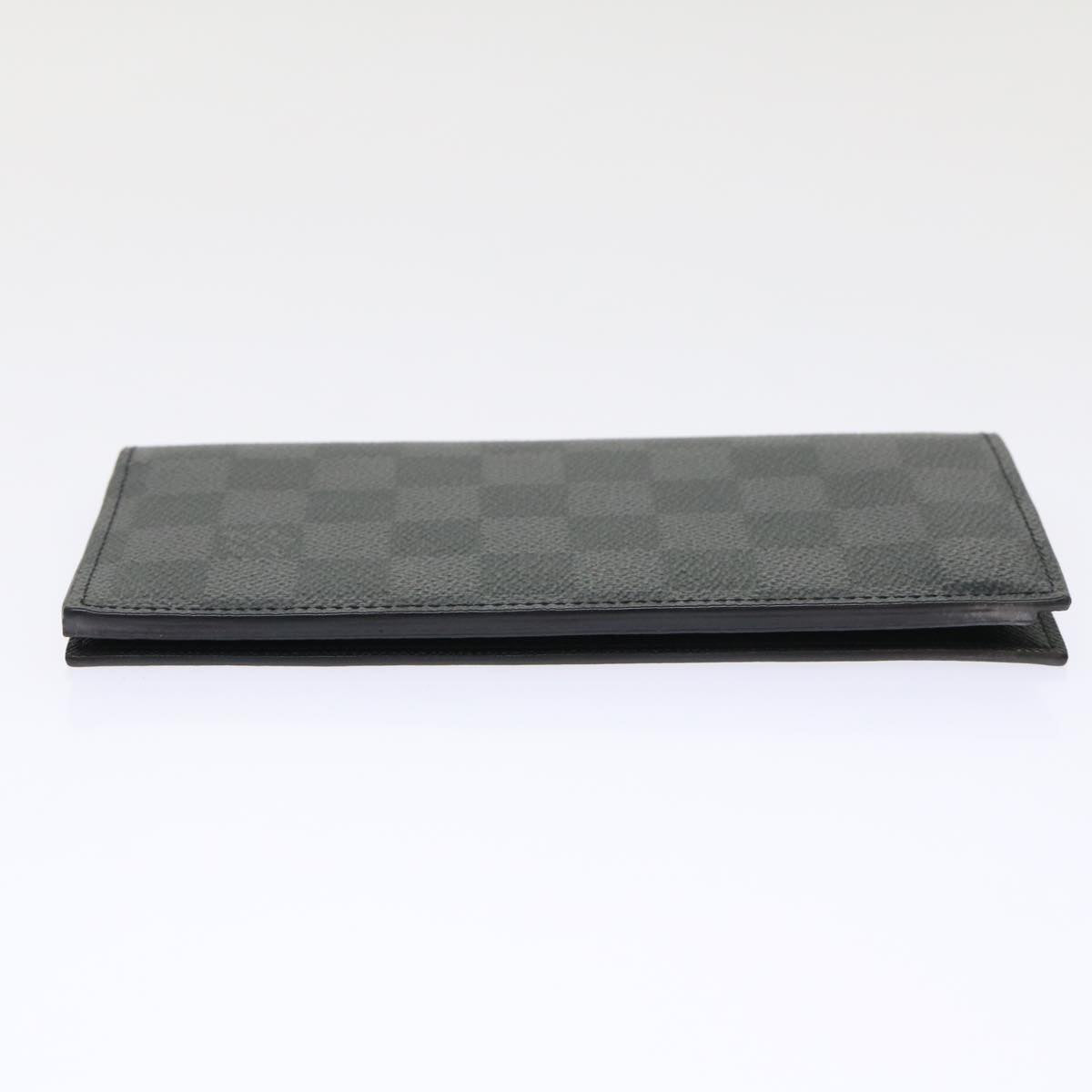 LOUIS VUITTON Damier Graphite Portefeuille Alexander NM N64414 LV Auth ep1523