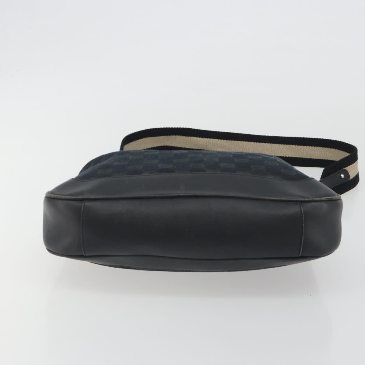 GUCCI GG Canvas Bamboo Hand Bag 2way Black Silver 001 4095 Auth ep15232