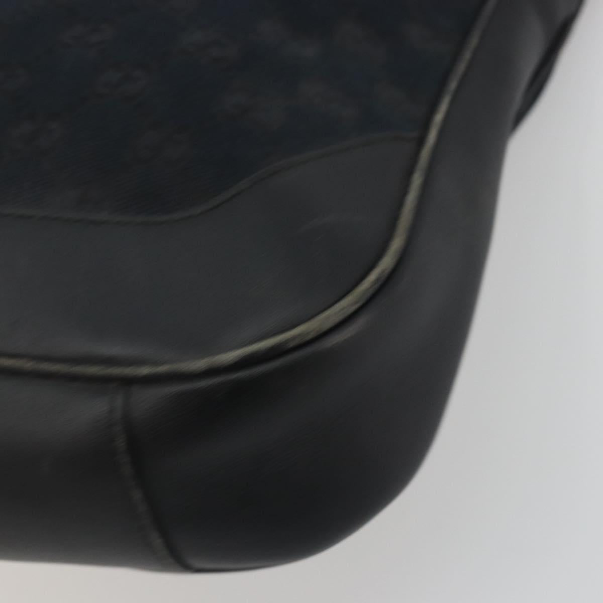 GUCCI GG Canvas Bamboo Hand Bag 2way Black Silver 001 4095 Auth ep15232