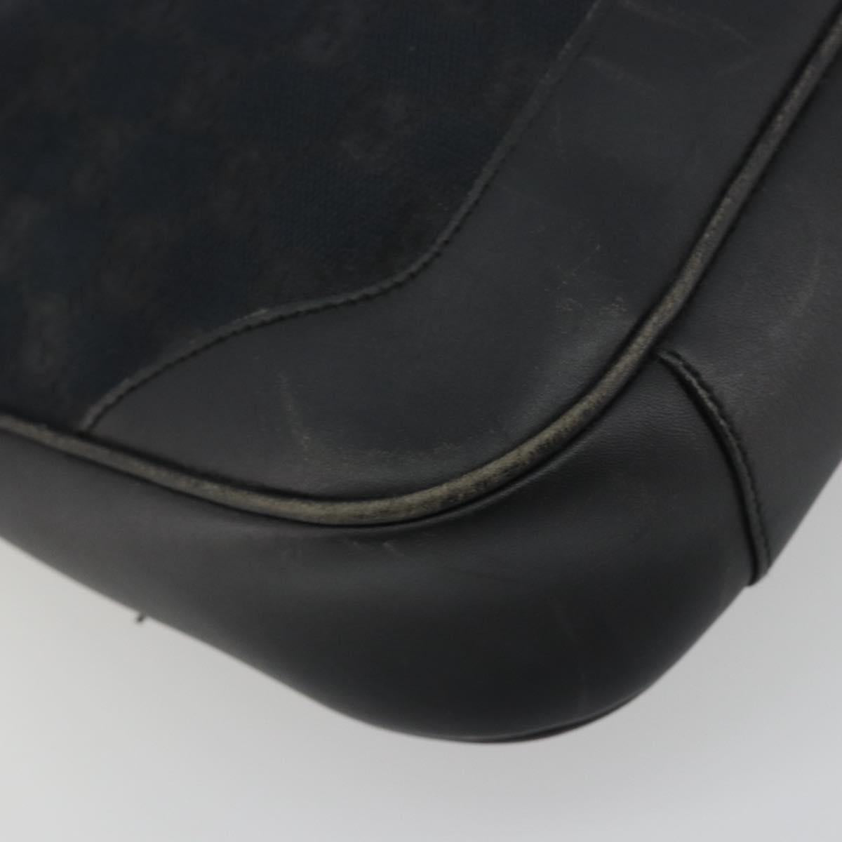 GUCCI GG Canvas Bamboo Hand Bag 2way Black Silver 001 4095 Auth ep15232