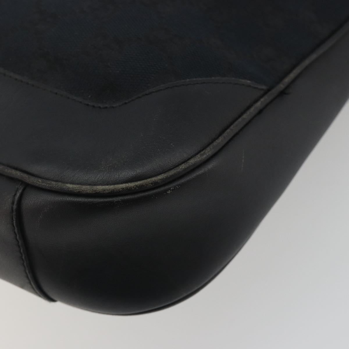 GUCCI GG Canvas Bamboo Hand Bag 2way Black Silver 001 4095 Auth ep15232