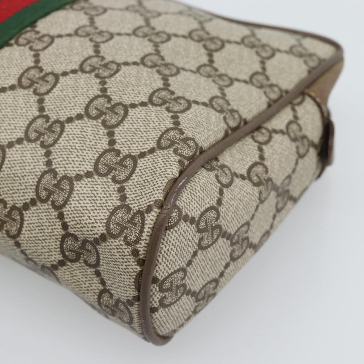 GUCCI GG Supreme Clutch Bag PVC Leather Beige 89 01 012 Auth ep15235