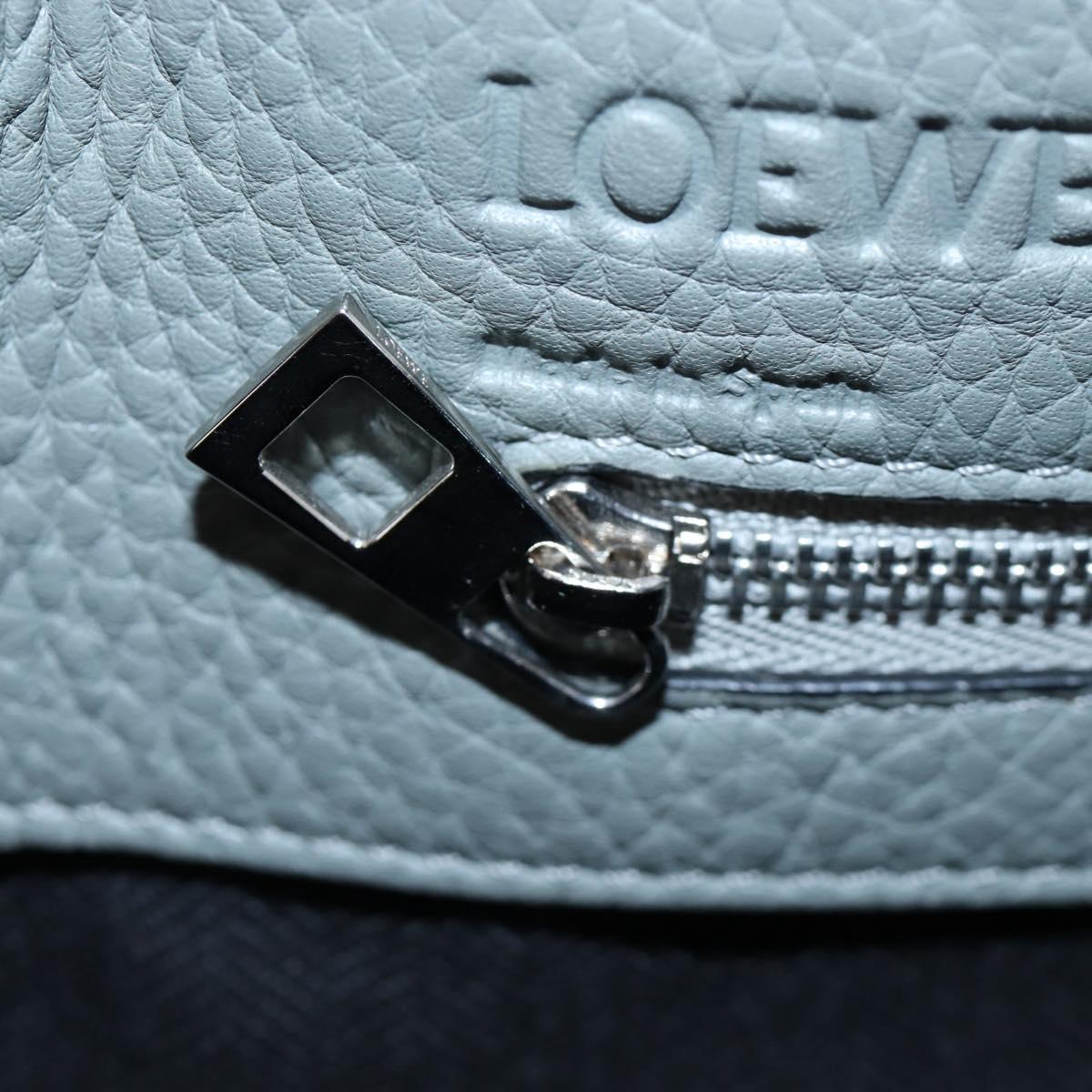 LOEWE Backpack Leather Gray Silver Auth ep15239V