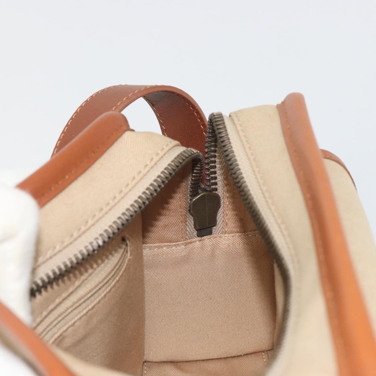 BURBERRY Shoulder Bag Canvas Beige Gold Tone Auth ep15241A