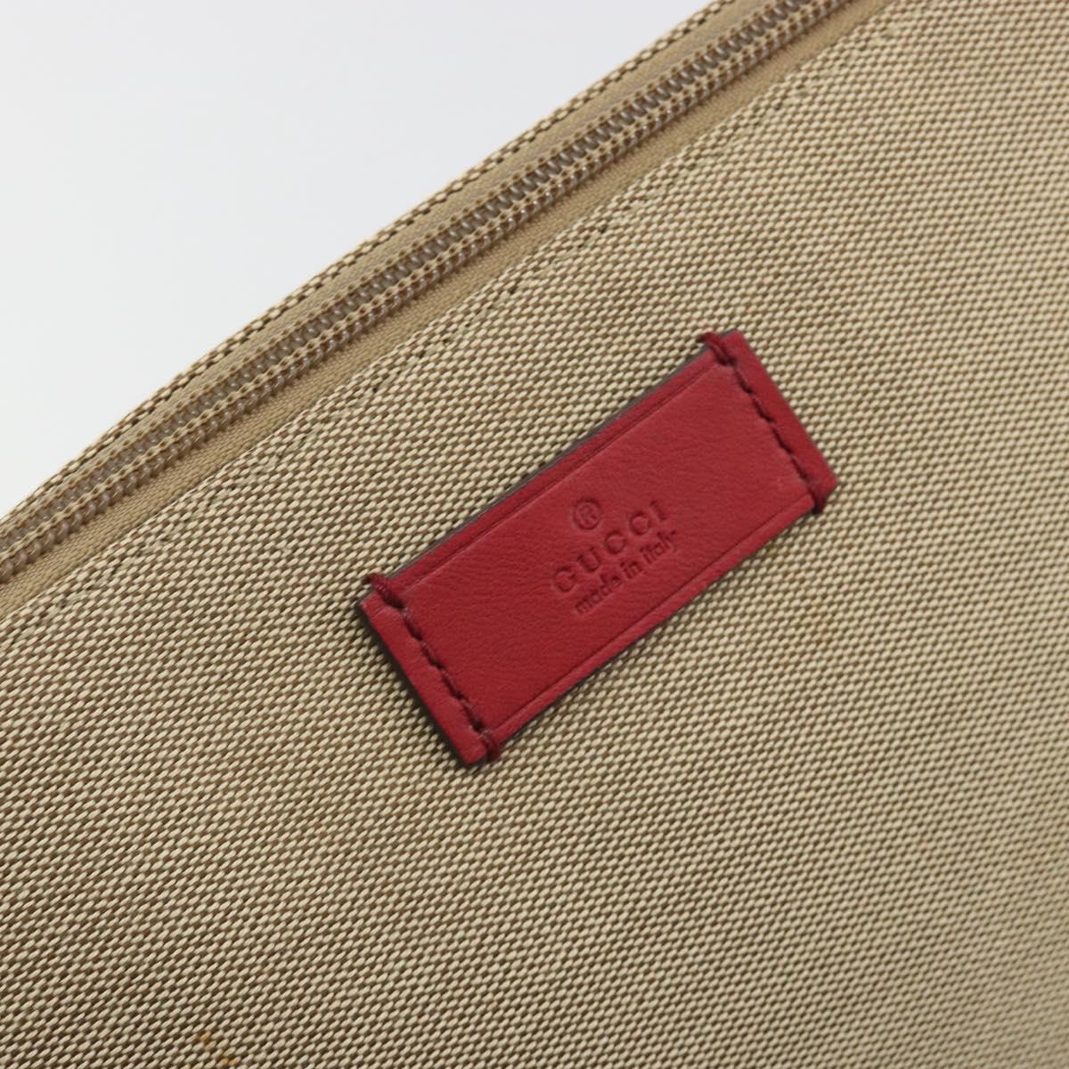 GUCCI GuccissimaGG Shoulder Bag Canvas Beige Red 257301 Auth ep15248