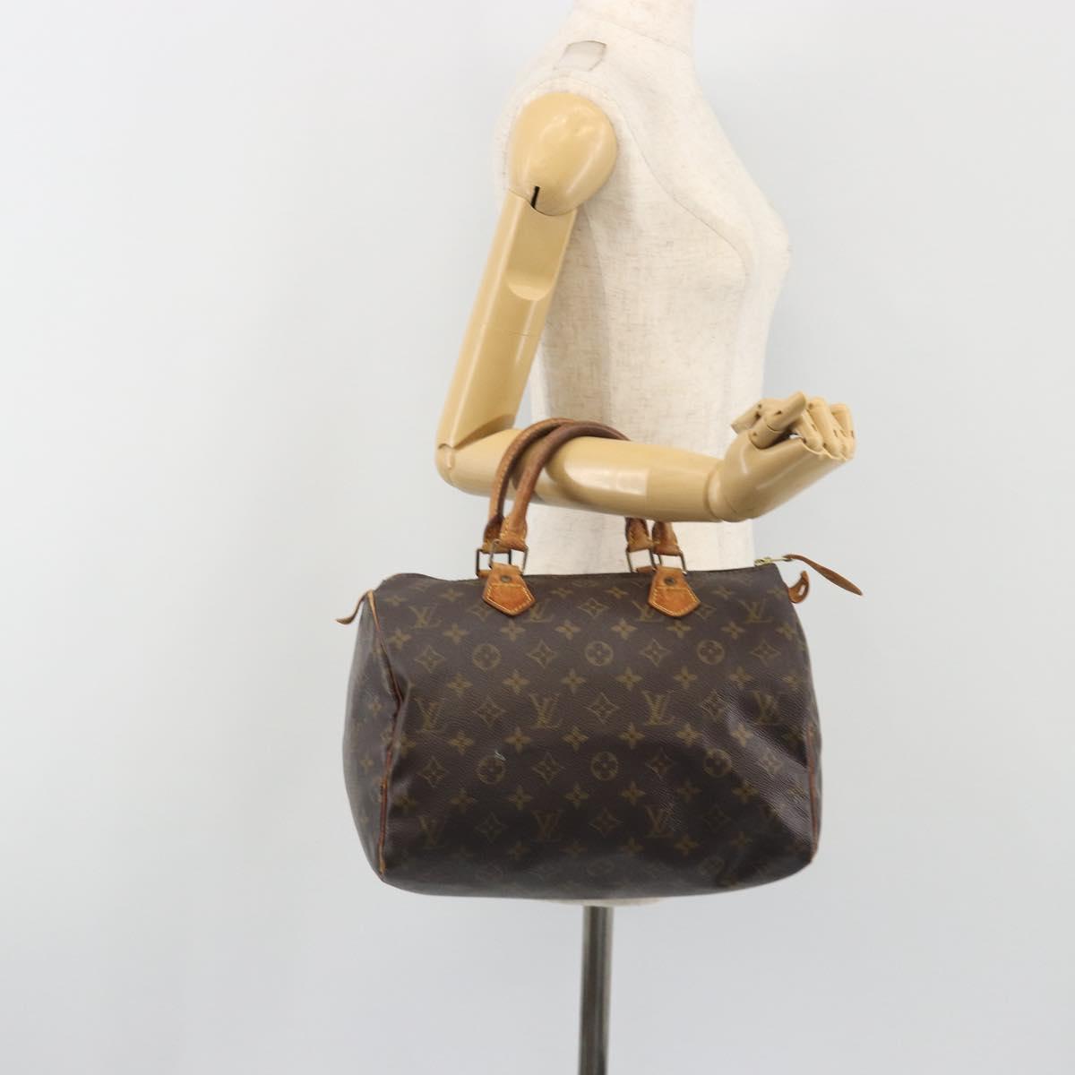 LOUIS VUITTON Monogram Speedy 30 Hand Bag M41526 LV Auth ep15249